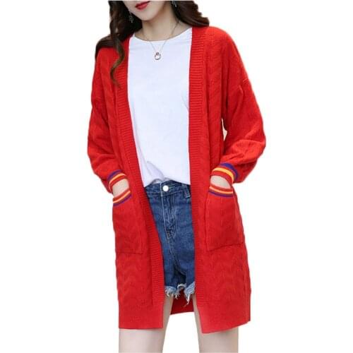 Women Knitted Cardigan Long Sweater Coat 2020 Spring Autumn Korean Large Size Loose Cardigan Poncho Jacket Female Sweater A2