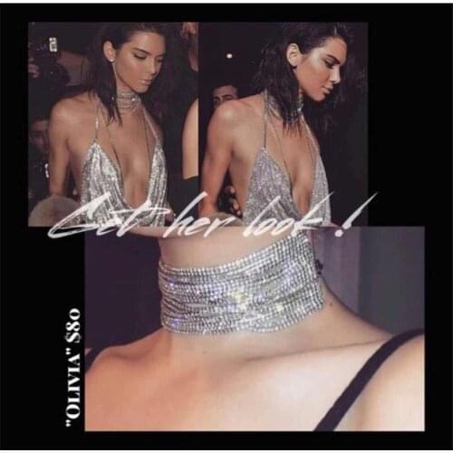 2020 fashion blogger star The same model luxury multi-layer shiny zircon chain choker necklace for women collar Moda Mujer