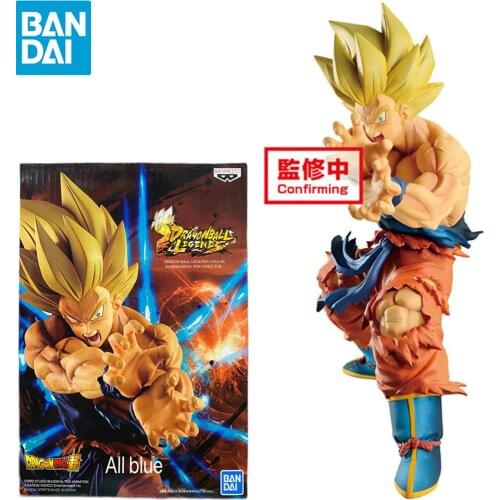 17cm Bandai Dragon Ball Super Son Goku Legends Collab Kamehameha PVC Anime Figura Model Collection Kids Toys