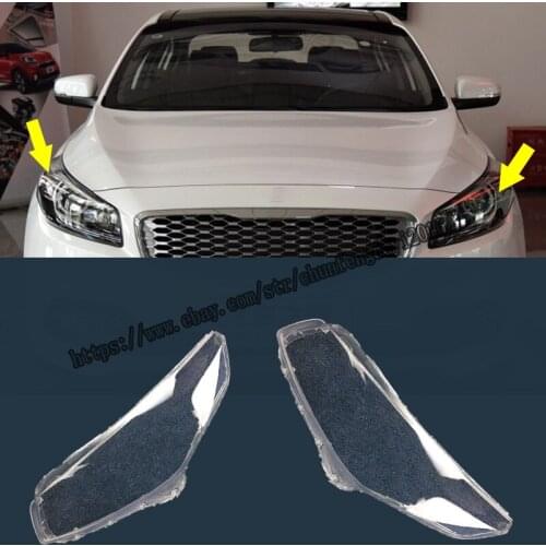 For KIA K4 2014 2015 2016 2017 Car Headlight Lens Headlamp Cover Left Right Pair Car modification accessories
