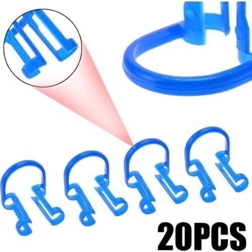 20Pcs Disposable Blue Dental Cotton Roller Holder Clips Plastic Isolator Tools Dentist Clinic Orthodontic Supplies
