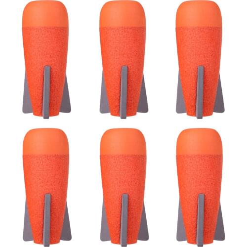 3pcs / 6Pcs EVA Hollow Foam Dart Missile for Nerf Grenade Blaster Drop Shipping - Orange Head + Grey Sponge
