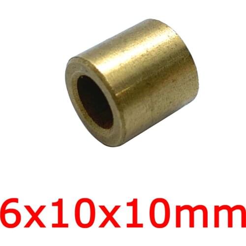 6x10x10mm 5pcs/lot 6mm shaft SINT oil sintering bronze bushing 10mm sleeve copper alloy bearing brass cylinder plain bush
