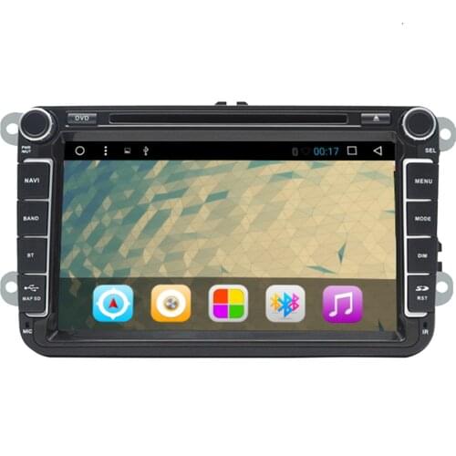 2 Din Android 7.1 Car Audio Car DVD Player GPS Radio For VW GOLF 6 Polo Bora JETTA B6 PASSAT Tiguan SKODA OCTAVIA 3G OBD 1+16GB