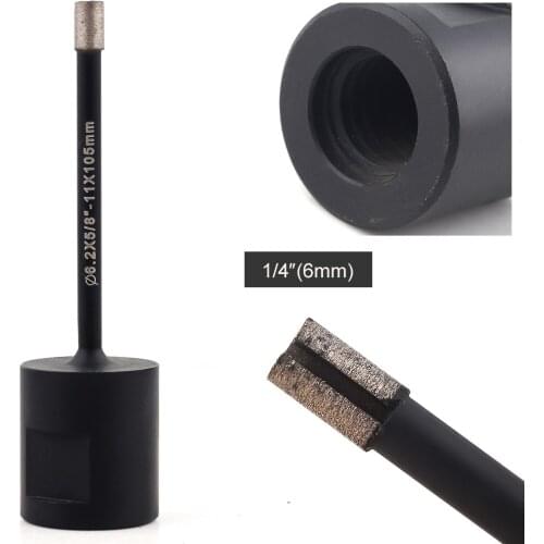 Free Shipping Dry 1/4 inch Diamond Core Drill Bit 6mm for Milling Stone