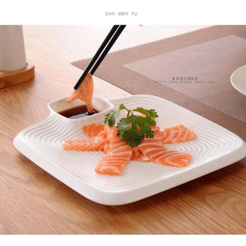 Creative tableware dumpling plate draining double-layer plate household ceramic dumpling plate microwave oven steaming plate wit