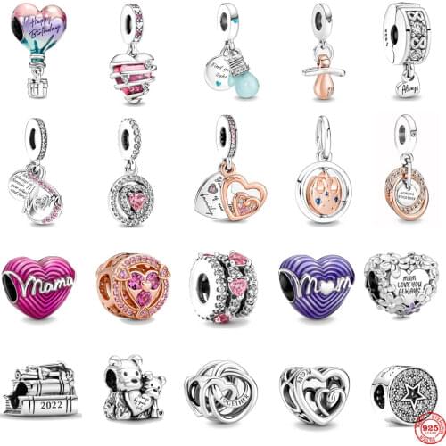 New mothers day gift mom family tree sister book DIY Beads Fit Original Pandora charms silver 925 Bracelet Bead Jewelry making