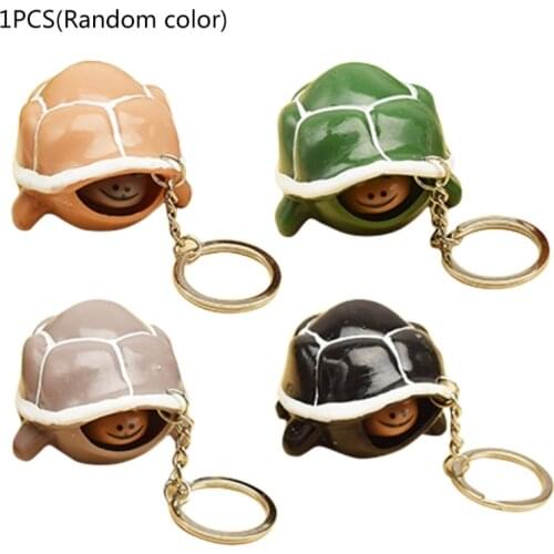 1Pc Vivid Prank Joke Props Pump Oot Turtle Toy for Party & Family Game Props Desktop Decoration Sensory Fidget Key Chain