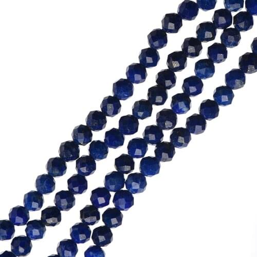 Brilliant Sapphire blues and Mixed with dark black luster Add Cutting 3mm-2mm natural Lapis Lazuli Loose beads