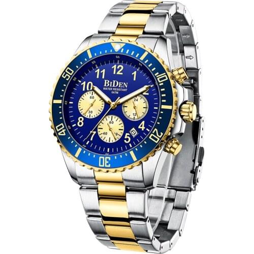 BIDEN New Quartz Sports Men Watch Army Military Mens Wristwatch Fashion Casual Rotating Bezel Male Clock Saat Relogio Masculino