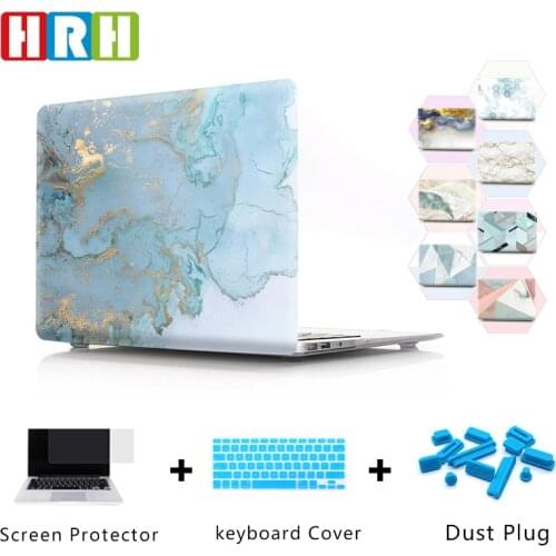 HRH Newest Durable Marble Hard Plastic Case Laptop Body PC Shell for Mac Air Pro Retina 13"15"Touch Bar A1989 A2159 A2289 A2251