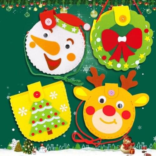 Diy Toys Kindergarten Handicrafts Educational Christmas School Bag Crafts High Quality Kids Educational girl/boy Christmas Gift