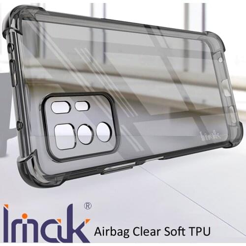 IMAK Airbag Case For Poco X3 GT Drop resistance Soft TPU Silicone Clear Transparent Cover