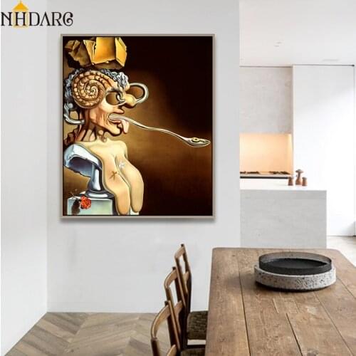 Salvador Dali Character Abstraction Classic Artwork Canvas Print Painting Poster Art Wall Pictures For Living Room Home Decor