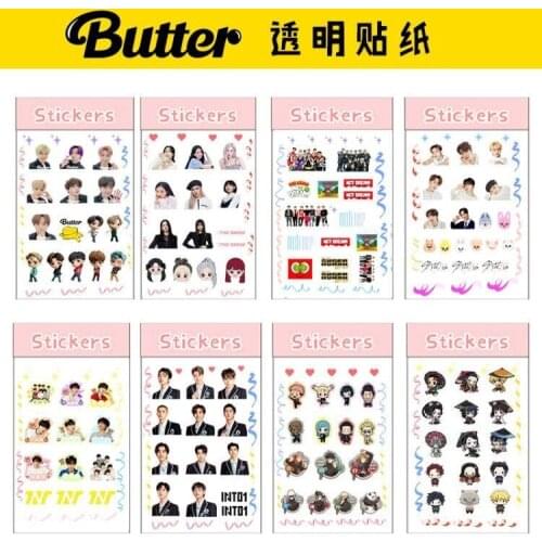 KPOP Bangtan Boys BP NCT Stray Kids The Same Ribbon Transparent Sticker