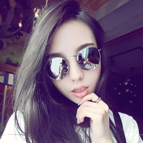 Round Women Sunglasses Vintage Retro Sun Glasses for Female Small Face Brand Designer Metal Frames Resin Lens Elegant Luxury