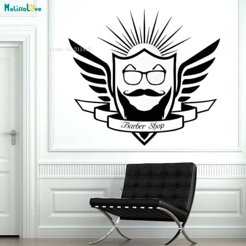 Unconventional Novel Wall Vinyl Decal Sign Fashion Barbershop Beauty Salon Decoration Self-adhesive Art Murals YT1634