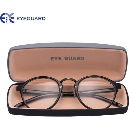 EYEGUARD Round Frame Reading Glasses Unisex Spring Hinges Readers Stylish Men & Women Black