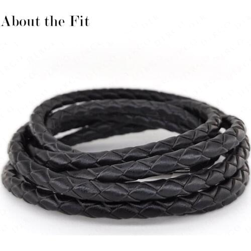 20LB40 Side Natural BOLO Genuine Braided Leather Jewellery Accessories For Bracelet Necklace Jewelry Making Men Woven Brace Rope