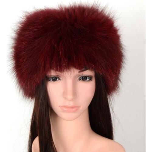 Real fox fur headbands women ladies hat with fur winter fur hats female fur scarves 10 colors S220