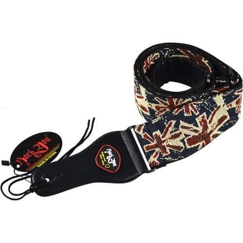 British Blue Style Cotton Guitar Strap Electric Guitar Acoustic Guitar Folk Guitar Bass Strap