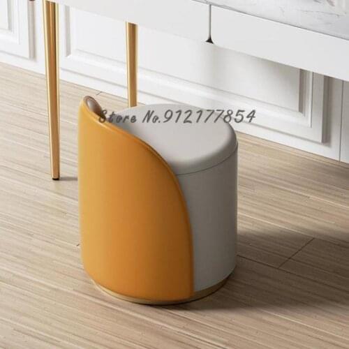 Nordic Dressing Table Stool Round Bedroom Modern Living Room Simple Light Luxury Makeup Stool Net Red Ins Chair