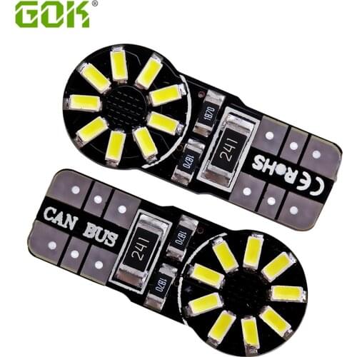 50pcs/lot T10 W5W led canbus 194 168 3014 t10 18SMD Canbus No Error Car Auto LED Bulb Indicator Light Parking Lamps White light