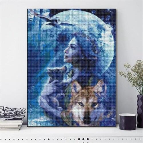 Wolf Fashion 5D Diy Diamond Painting Crafts Painting Embroidery Picture Craft Cross Stitch Wall Decorations Gift