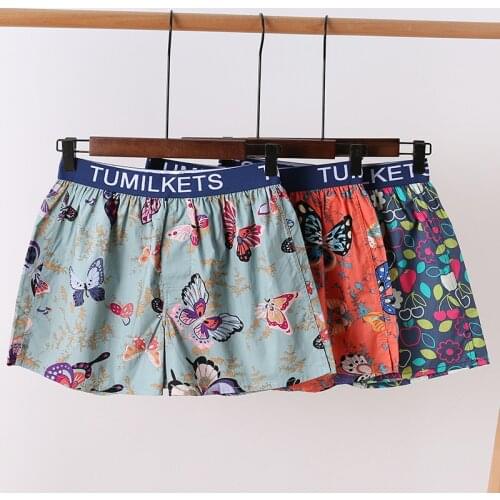 1pcs Men Underwear Boxers Shorts Casual Printed Cotton Sleep Underpants Quality Loose Comfortable Middle Waist Boxer Hombre