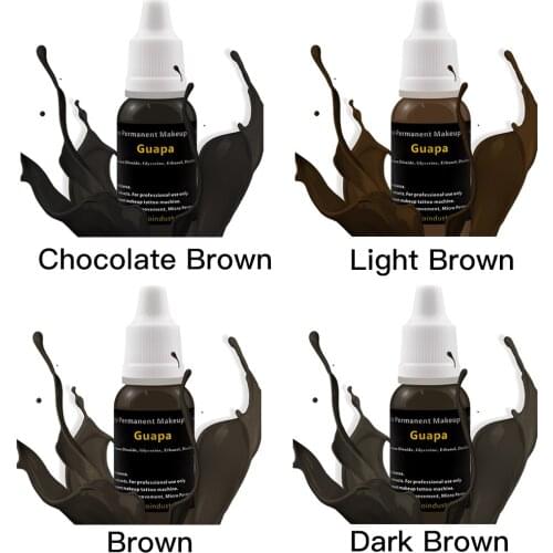 4pcs Permanent Makeup Tattoo Ink Pigments for Permanent Makeup Easy To Wear Eyebrow Eyeliner Lip Body Arts Paints Tattoo Tools