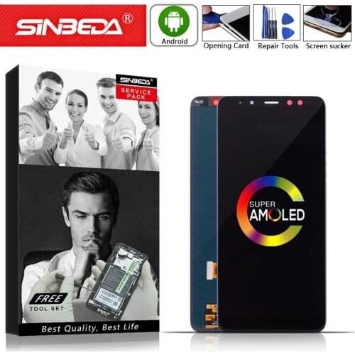 6.0" Super AMOLED For SAMSUNG Galaxy A8 Plus 2018 A730 A730F A730X LCD Touch Screen Digitizer Assemble For A730 Lcd Display