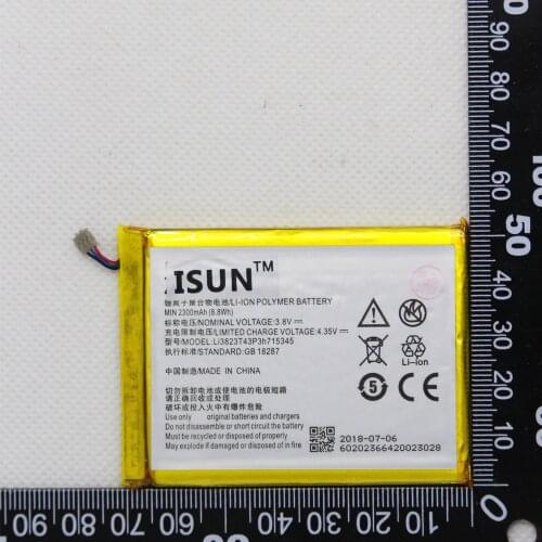ISUNOO 10pcs/lot LI3823T43P3H715345 battery For ZTE Grand S Flex MF910 MF910S MF910L MF920 MF920S Bateria Accumulator