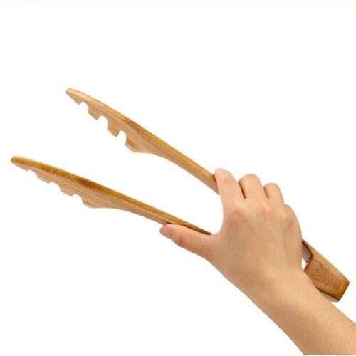 Bamboo Bread Clamp BBQ Tools Natural Eco-Friendly Wood Roasting Clamp Multi-Functional Cookies/Meat Clamps