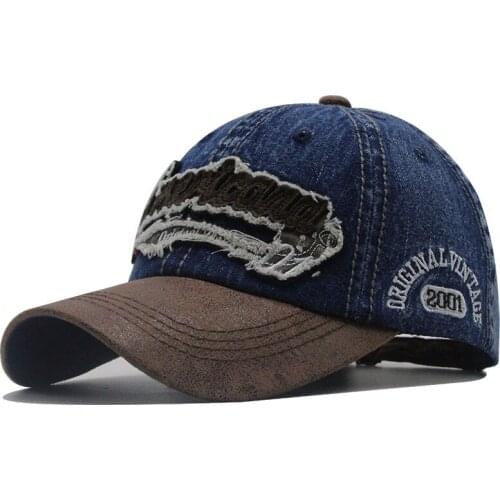 Seioum 2020 new letters baseball caps cotton denim adjustable cap and hat spring autumn outdoor snapback cap men women hats