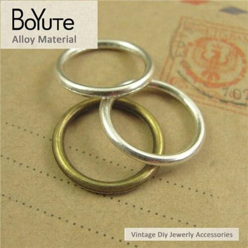 BoYuTe (50 Pieces/Lot) 19*2MM Antique Bronze Silver Plated Connecting ring Pendants for Diy Jewelry Accessories