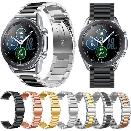 Stainless Steel Strap For Galaxy Watch 3 45mm Metal Band Accessories For Samsung Galaxy Watch 3 45mm 41mm 22mm 20mm Bracelet