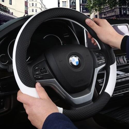 DERMAY PU Leather Car Steering Wheel Cover Universal 38CM Car-styling Sport Auto Steering Wheel Covers Anti-Slip High Quality