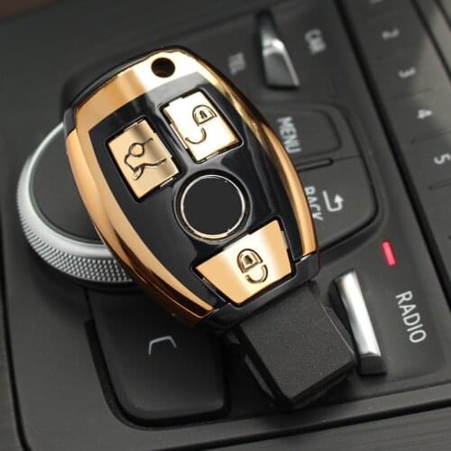 Car Key Case Cover Key Bag For Mercedes Benz A B C S Class AMG GLA CLA GLC W221 W204 W205 W176 Accessories Keychain Holder Shell