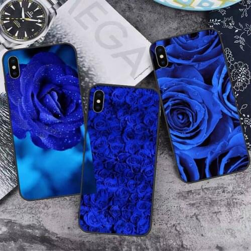 Blue rose Phone Case for iPhone 12 11 mini pro XS MAX 8 7 6 6S Plus X 5S SE 2020 XR