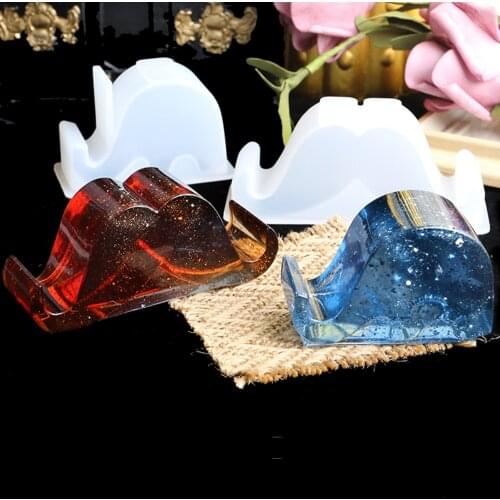 Cellphone bracket holder UV epoxy resin handmade mobile phone stand swing silicone molds crafts decoration making tools