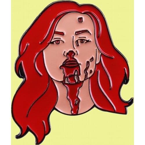 WWE Wrestler Becky Lynch Andrew WK mashup enamel pin women’s pro wrestling female sports creative brooch