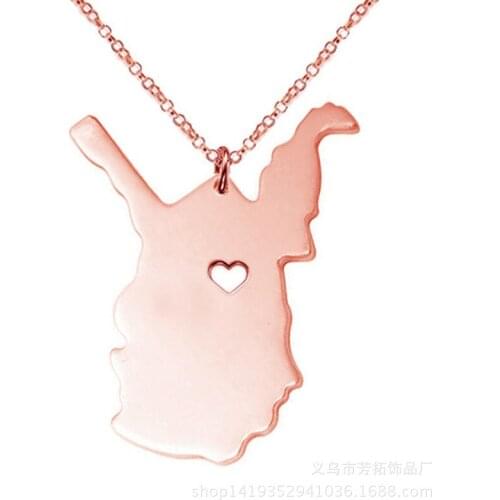 Europe and the United States hot selling, the United States West Virginia not embroidered steel pendant necklace personality hot