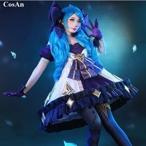 Hot Game LOL Gwen Cosplay Costume Ling Luo Dolls Full Set Female Lovely Elegant Lolita Dress Activity Party Role Play Clothing