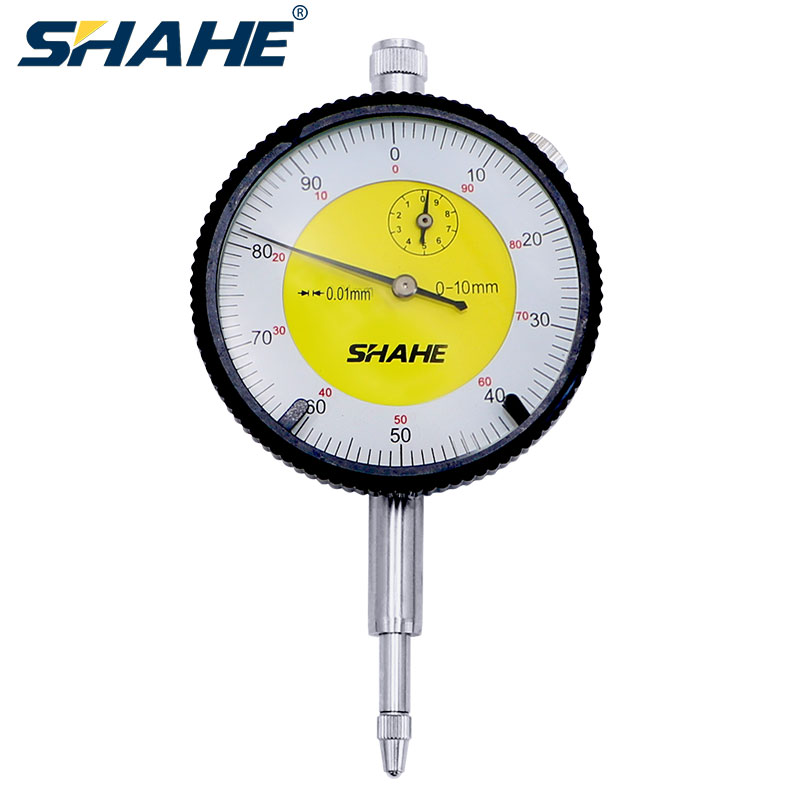SHAHE 0.01mm 0-10mm Dial Indicator Gauge Meter precision dial indicator Resolution Measurement Instrument Dial Indicator Gauge