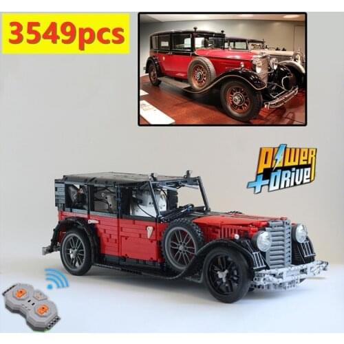 NEW building block technology moc-14807 Classic car-Benz 770 master car remote control assembling toy model Boy Christmas gift