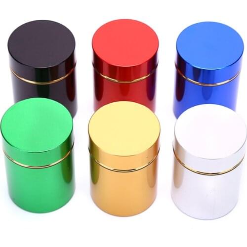 Smell Proof Container Aluminum Herb Stash Metal Sealed Can Tea Strage Bottles Jars Boxes