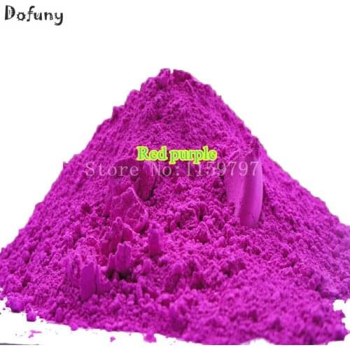 Red Purple Color Shiny Fluorescent Powder ,Phosphor Pigment Powder For Decoration Material,not glow in dark Fluorescence Powder