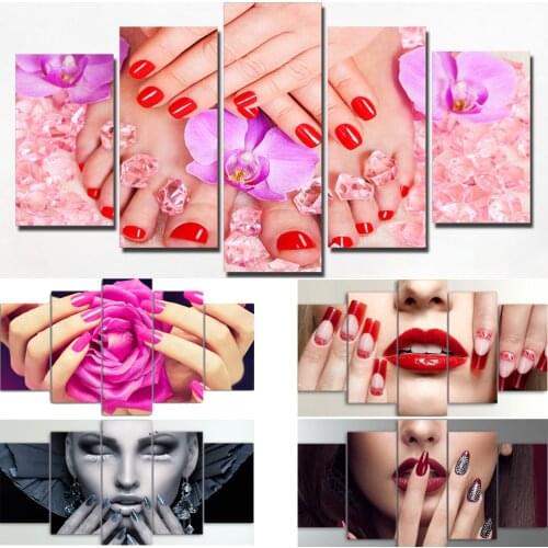 Nail Sexy Woman Lip 5pcs 5d diy diamond painting mosaic art crafts,full square Diamond embroidery,Diamond puzzles Y2795