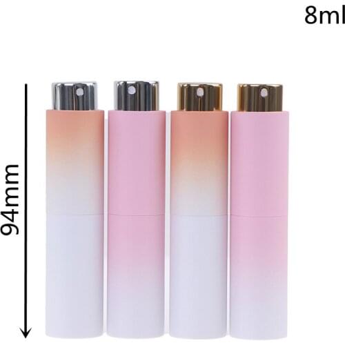 8ml Mini EmptyPerfume Spray Bottle Gradient Color Portable Refillable Liquid Empty Bottle Packing Atomizer Cosmetic bottle
