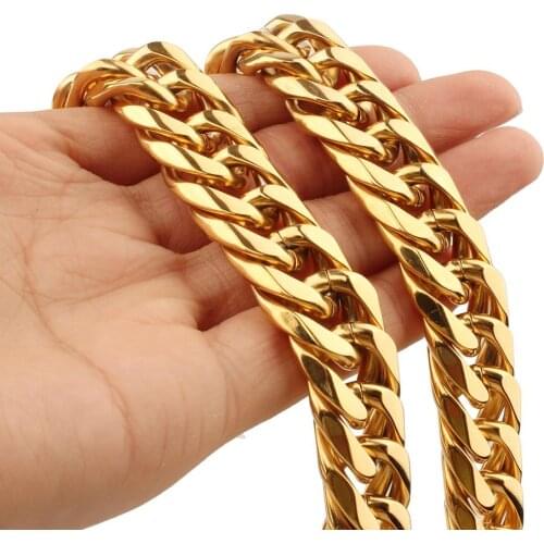 New Arrive Mens Unisexs Biker Jewelry 316L Stainless Steel Curb Cuban Chain Bracelet Bangle Or Necklace Gift Fathers Day Gift